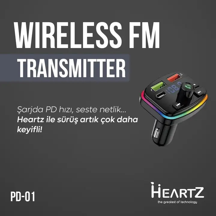 WIRELESS FM TRANSMITTER CAR CHARGER
